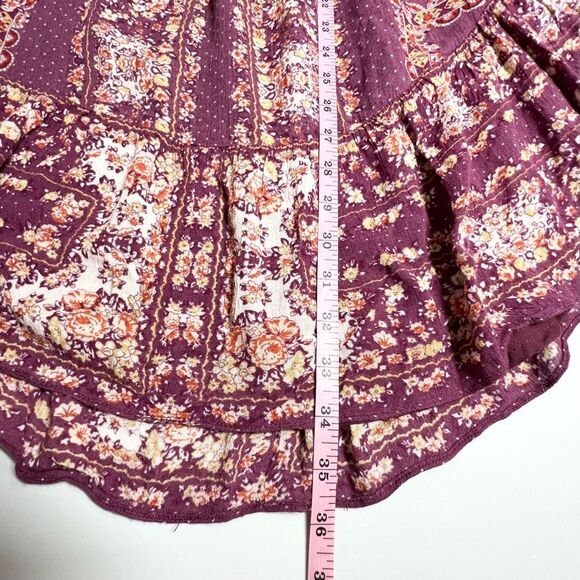 Free People Bridget Dress Floral Boho Berry XS - Picture 11 of 13